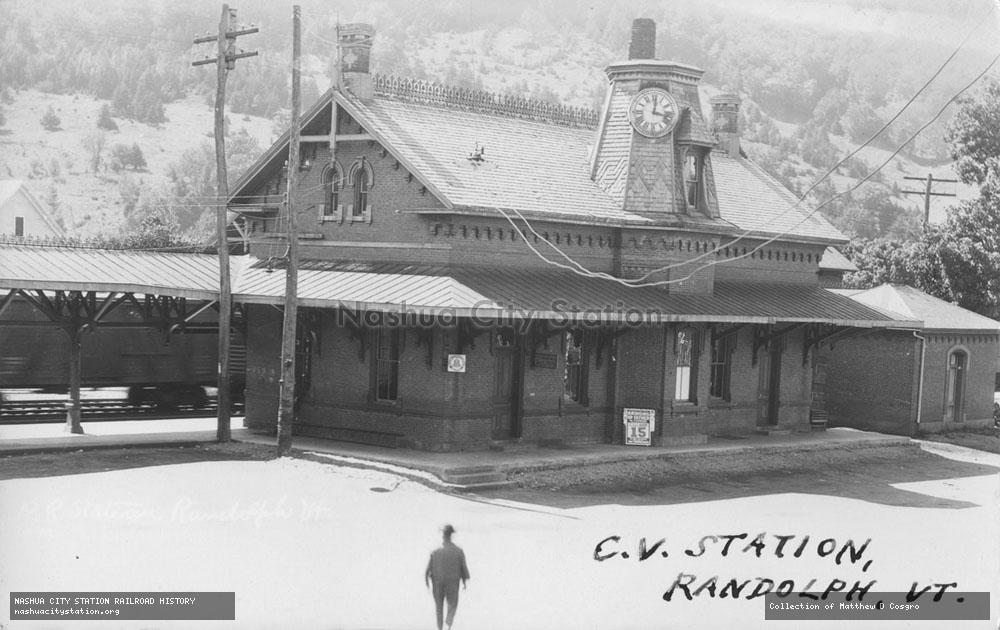 Postcard: Central Vermont Station, Randolph, Vermont